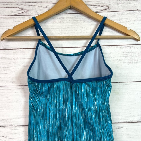Nike Girls Rush Heather Blue Cross-back One Piece Swimsuit Size L (12-13) - Picture 6 of 12